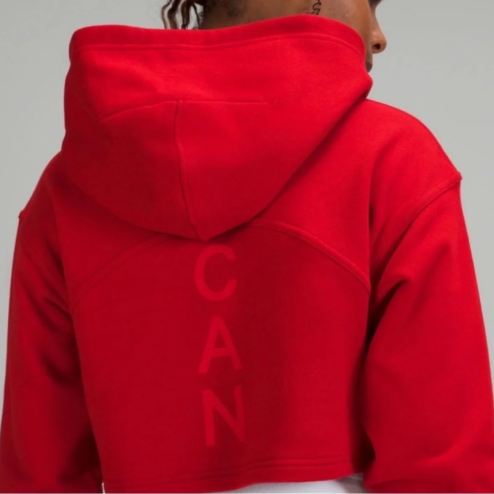 Lululemon Canada Olympics Red Cropped Hoodie